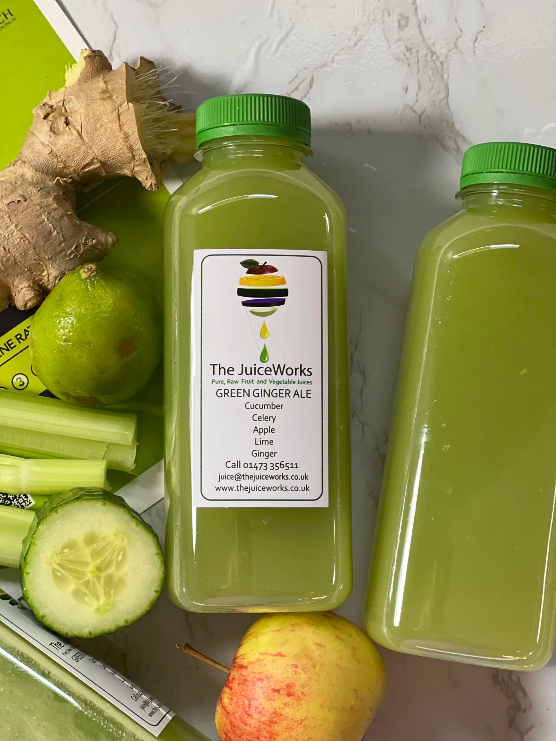 Green Ginger Ale – Cold Press Juice – The JuiceWorks